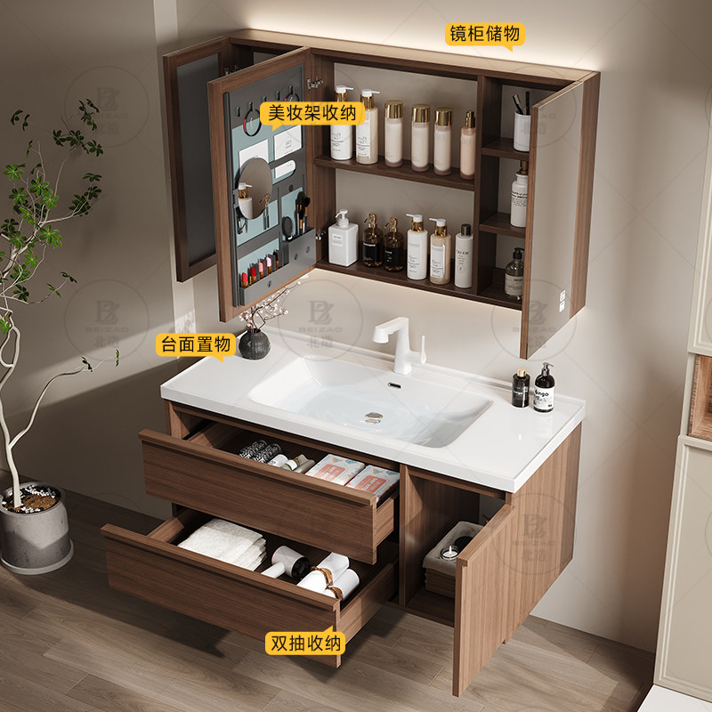 고급 원목 찬장 서랍 거울 종이 스킨케어 현대식 칸막이 - Luxury Skincare Display 리뷰 및 가격