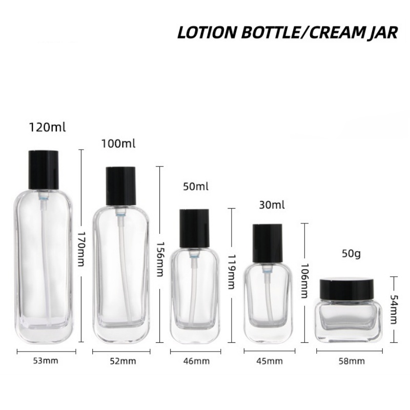 【로고 맞춤 제작】1개 고급 투명 유리 스킨케어 포장  - Luxury Skincare & Spa Photos 리뷰 및 가격