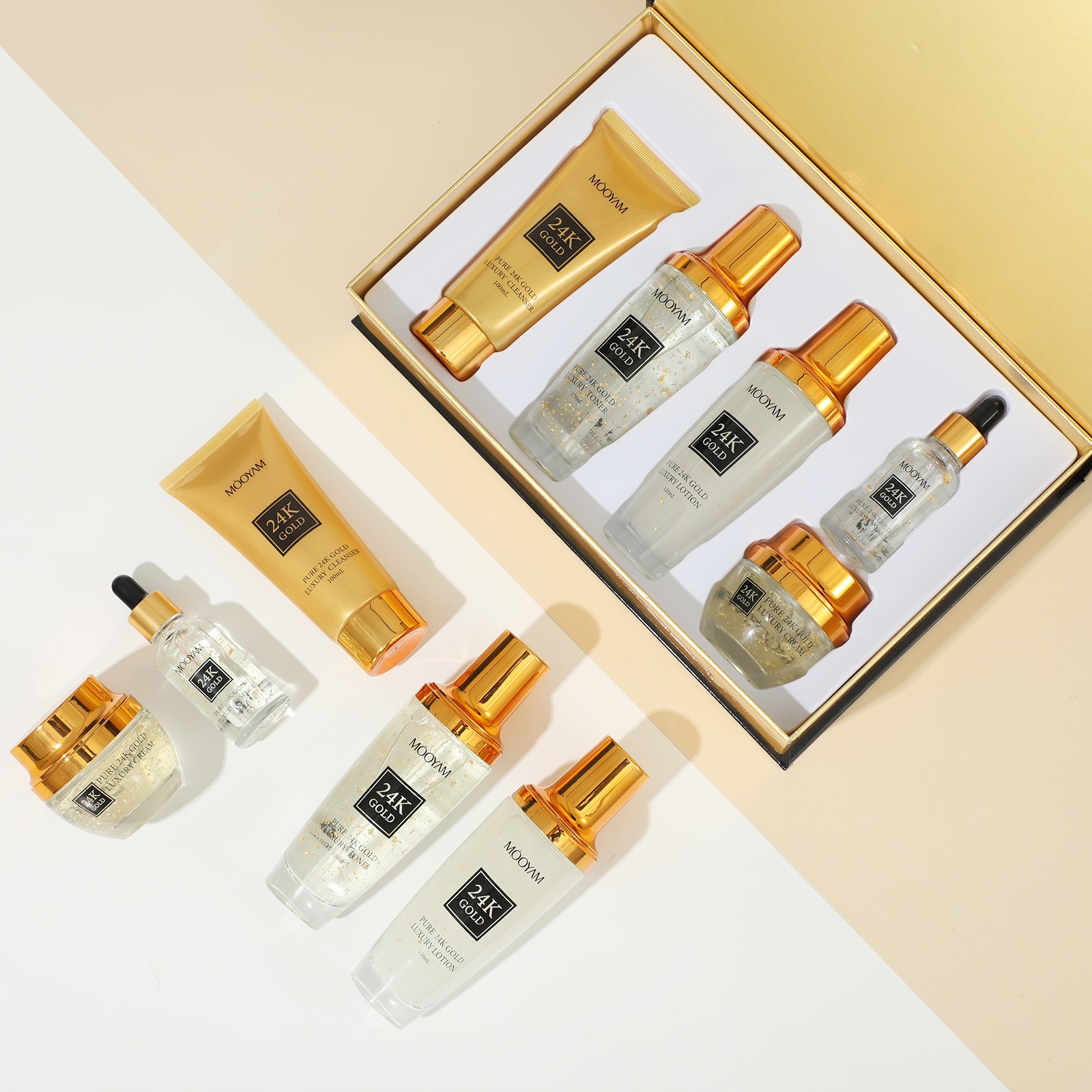24K 골드 럭셔리 보습 안티 링클 세트 잔주름 감소  - Luxury Skincare Moisturizer 리뷰 및 가격